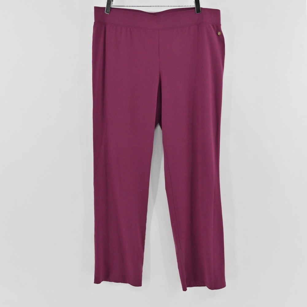 Lilly Pulitzer Pull On Pants Womens Size XL Mulberry Purple Straight Leg Travel